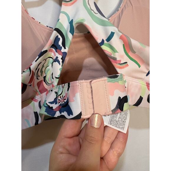 Athleta Plus Size 2X Floral Sports Bra Adjustable Activewear Razorback - Picture 9 of 10